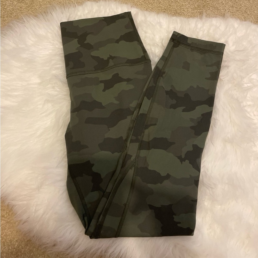 Lululemon Align Leggings Heritage Camo Olive Green
